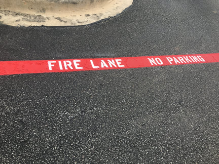Fire Lane Striping in Parking Lot Asheville