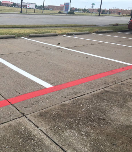 White Line Striping In Parking Lot Asheville, NC